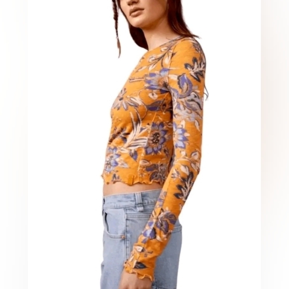 Free People Dreamed of You Floral Top Size XS - Picture 2 of 9